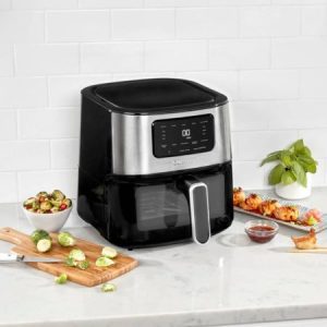 Cuisinart Air Fryer Oven 6-Qt Basket Stainless Steel Air Fryer – Dishwasher-Safe Parts with 5 Presets