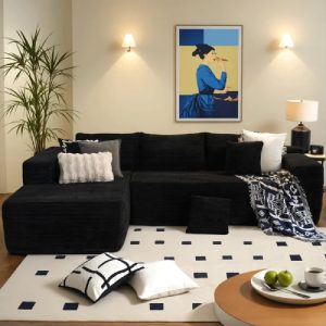 Ovios 106" Cloud Sectional Couch with L-Shape Chaise